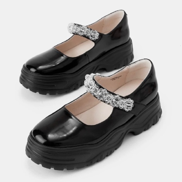 SOLD Beaded Chunky Mary Janes - Picture 1 of 6